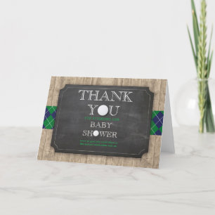 Golf Themed Chá de fraldas Obrigado Cartões