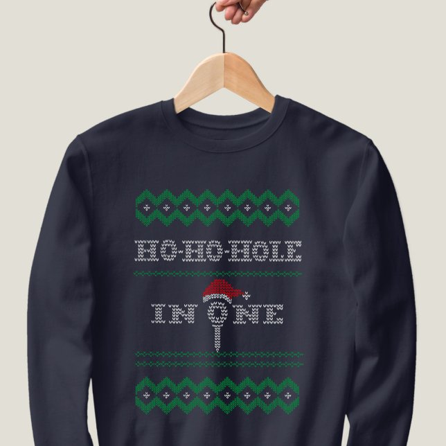 Golf Ugly Christmas Ho Ho Hole em um suéter (Criador carregado)