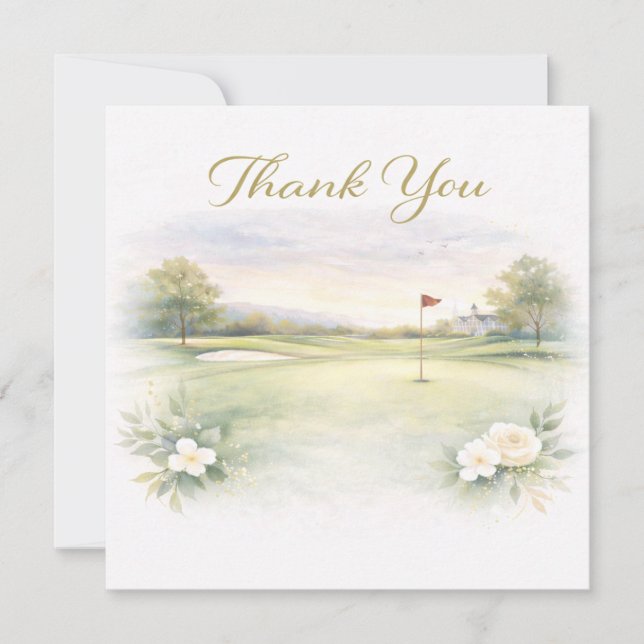 GOLF WEDDING thank you card  (Frente)