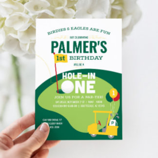 Golfe Buraco em Um Convite de Aniversário