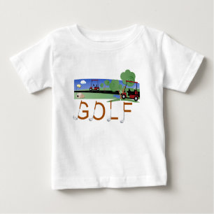 Golfe com o camiseta e os presentes dos carros de