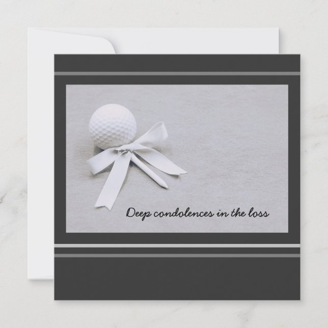 Golfe Condolências pela perda do golfe nas cinzas (Frente)