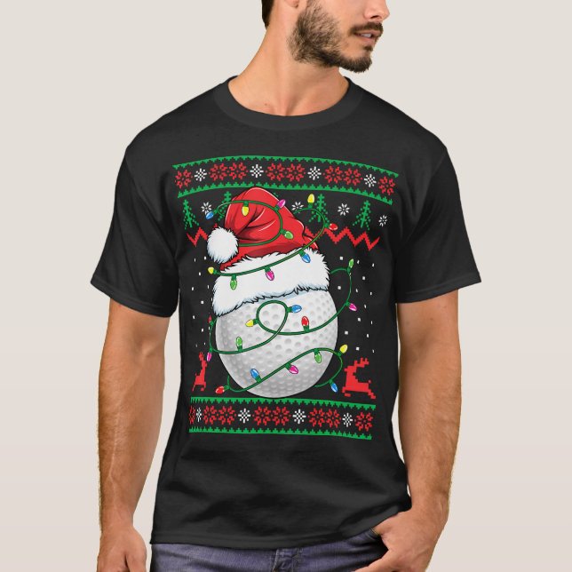 Golfe Divertido Natal Feio Camisas de Golfe para M (Frente)