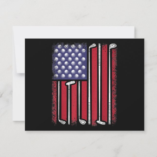 Golfe Engraçado Bandeira Americana Golf Player Vin (Frente)