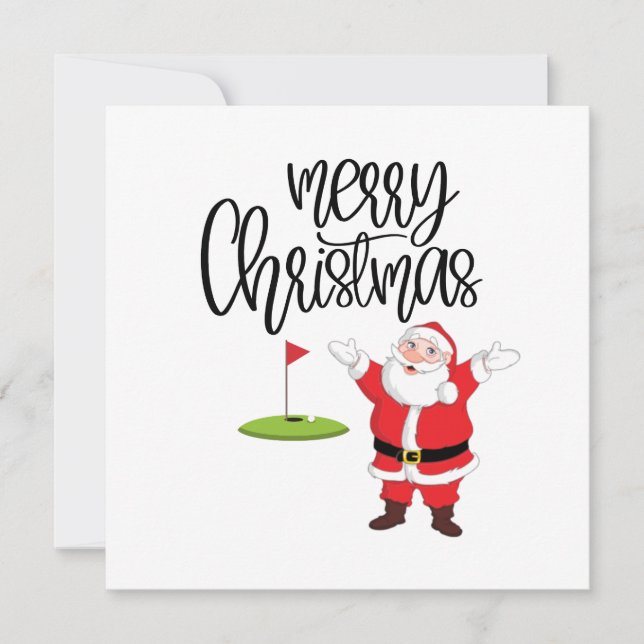 Golfe Feliz Natal com Papai Noel na bandeira (Frente)