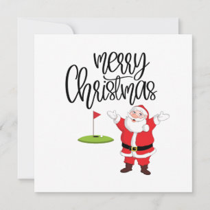 Golfe Feliz Natal com Papai Noel na bandeira