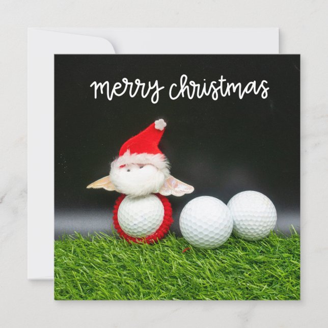Golfe Feliz Natal com Papai Noel para golfe (Frente)