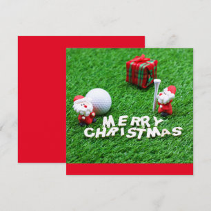 Golfe Feliz Natal com Papais noeis jogando golfe