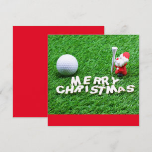 Golfe Feliz Natal com Papais noeis jogando golfe