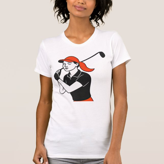 Golfe Feminino - Camiseta de Golfe (Frente)