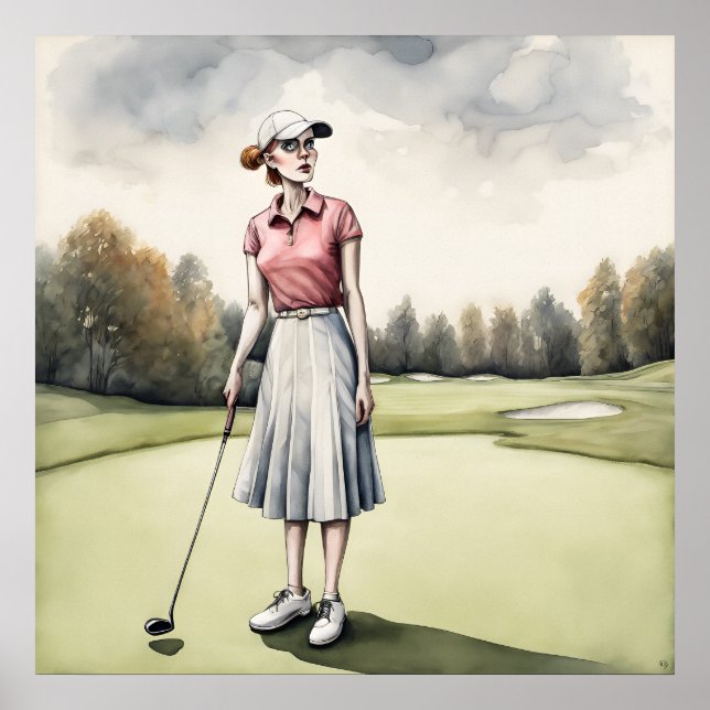 Golfe Gótico - Impressão de Arte Golfe (Frente)