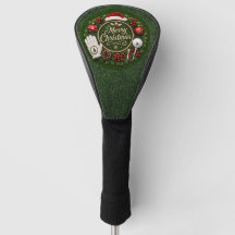 Golfe tema de Natal em grama verde
