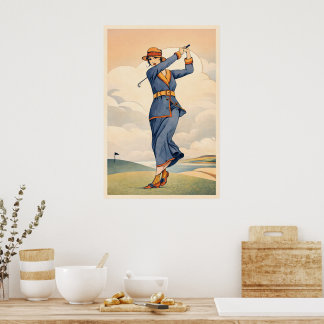 Golfe Vintage - Impressão de Arte