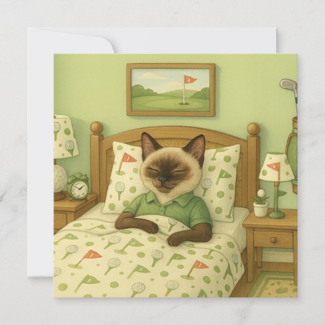 Golfer Cat está dormindo no templo Golf Bedroom (Frente)