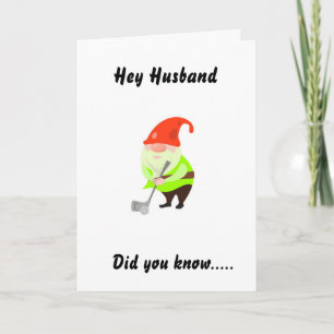 GOLFING HUMOR PARA "MARIDO" NO CARTÃO DE ANIVERSÁR