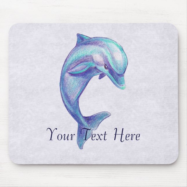 Golfinho azul Mousepad (Frente)