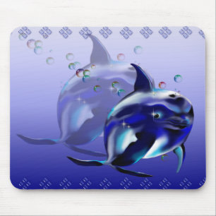 Golfinho azul Mousepad