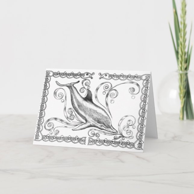 "Golfinho cartão de cumprimentos de II" (Frente)