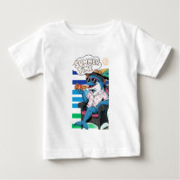Golfinho come pizza no verão T-Shirt Bebê Roupa