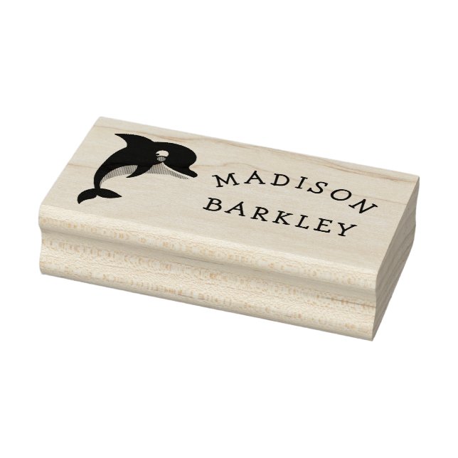 Golfinho Cute Kid Nome Adorável Carimbo (Carimbo)