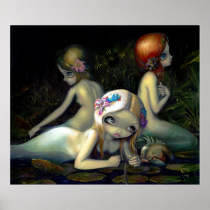 Golfinho das ninfas da sereia do IMPRESSÃO da ART