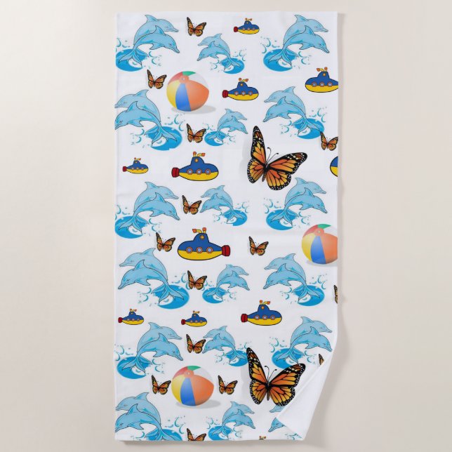 Golfinho de toalhas de praia (Frente)