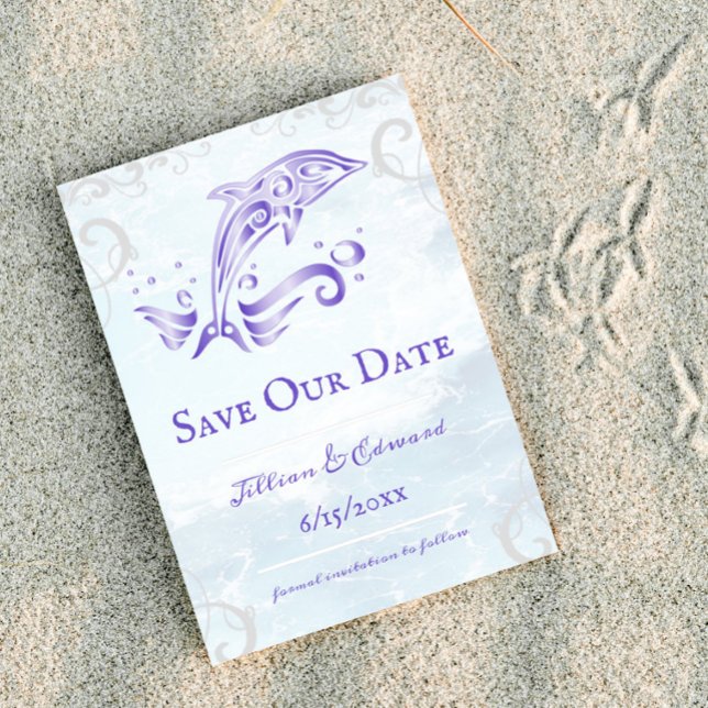 Golfinho Roxo Salve O Anúncio De Data (Criador carregado)