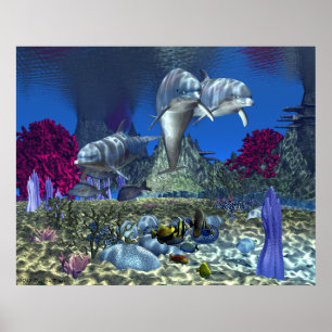 Golfinhos - 30"" poster x24