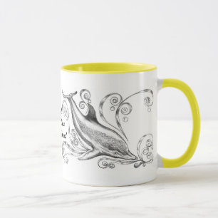 "Golfinhos caneca da campainha do carvão vegetal