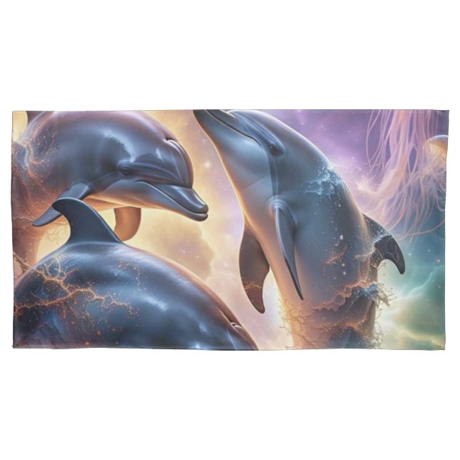 Golfinhos Cósmicos e Água-Viva no Espaço (Frente-Esquerda)