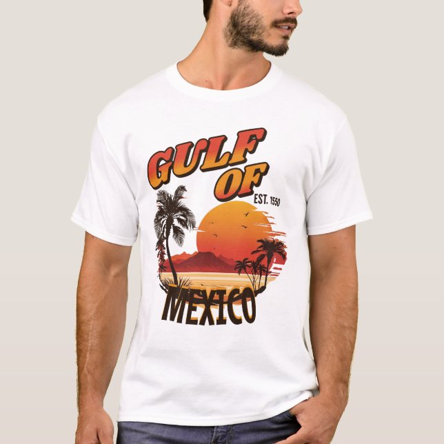 Golfo do México - Camiseta México Presente para o  (Frente)