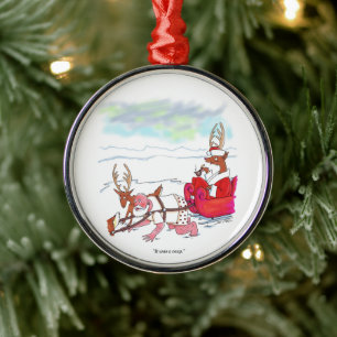 Golpe de Papai Noel enfeite premium round