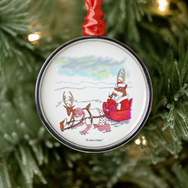 Golpe de Papai Noel enfeite premium round (Árvore)