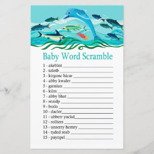 Golphin Baby word scramble game