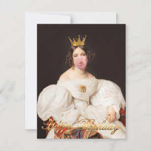 Goma-bolha cor-de-rosa Real Diva Feliz aniversário