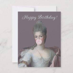 Goma-bolha Diva soprando uma pastilha elástica ros