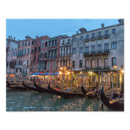 Gondolas em Dusk| Veneza Itália Foto Impressão