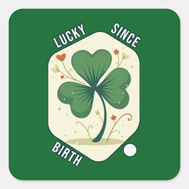 Good Luck Shamrock St Patrick’s Day - Autocolante (Frente)