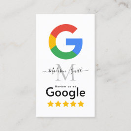 Google Review com Cartão de visita de link de códi