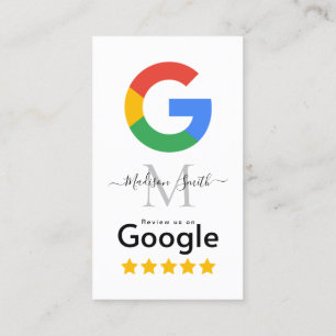 Google Review com Cartão de visita de link de códi
