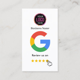 Google Review with QR Code Link cg Cartão de visit