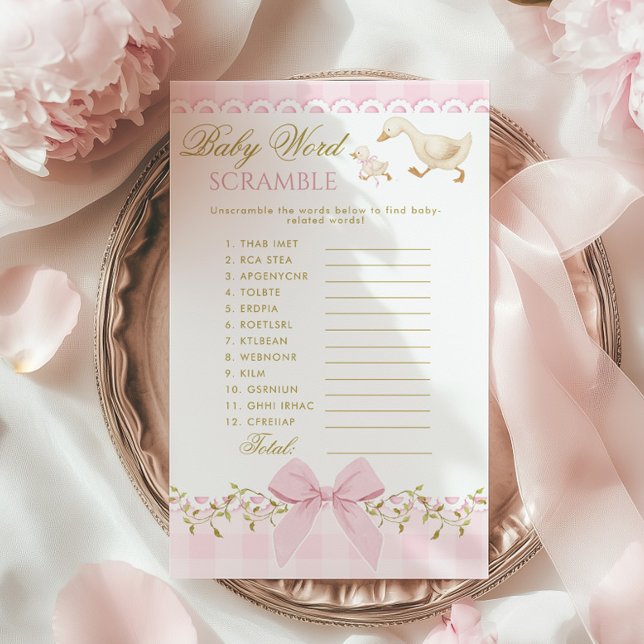 Goose Baby Word Scramble Baby shower game (Criador carregado)