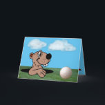 Gopher bonito, engraçado & cartão de aniversário<br><div class="desc">Gopher bonito,  engraçado & cartão de aniversário da bola de golfe</div>