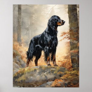 Gordon Setter Dog Art Impressão