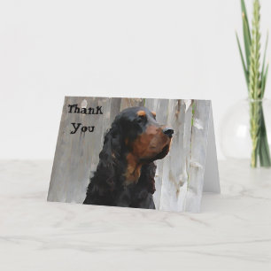 Gordon Setter Painting - Obrigado Cartão de Nota