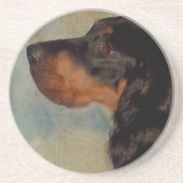 Gordon Setter Sandstone Porta copos (Frente)