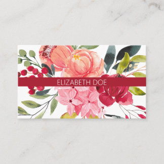 Gorgeous Bright Floral Cartão de visita