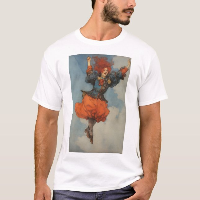 Gorgeous Female Jester Egon Schiele T-Shirt (Frente)