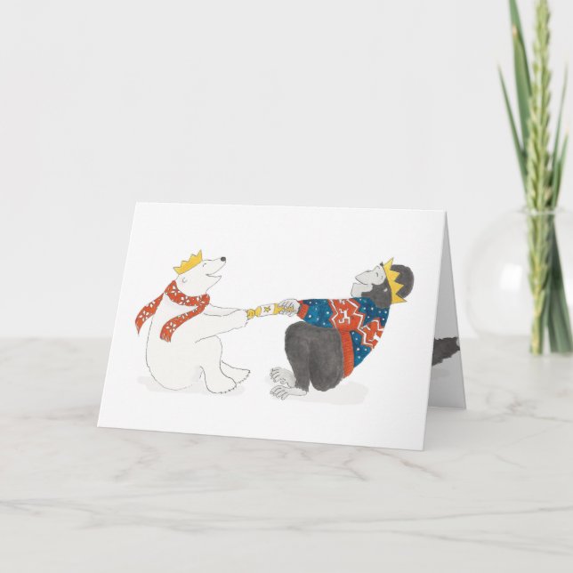 Gorila e Cartão de Natal do Urso Polar (Frente)