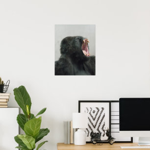 Gorilla Ape Impressão Trabalho de arte Mural
